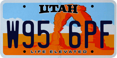 UT license plate W956PF