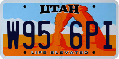UT license plate W956PI