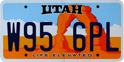 UT license plate W956PL
