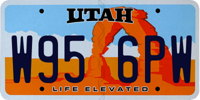 UT license plate W956PW