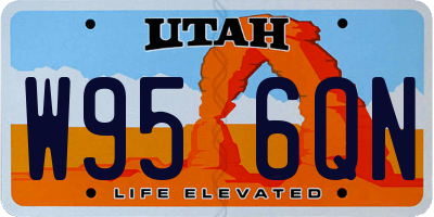 UT license plate W956QN