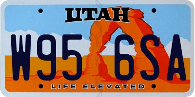 UT license plate W956SA