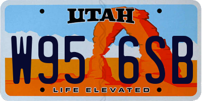 UT license plate W956SB