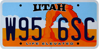 UT license plate W956SC