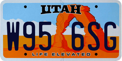 UT license plate W956SG