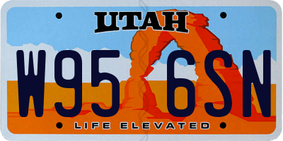 UT license plate W956SN