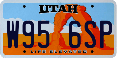 UT license plate W956SP