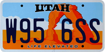 UT license plate W956SS