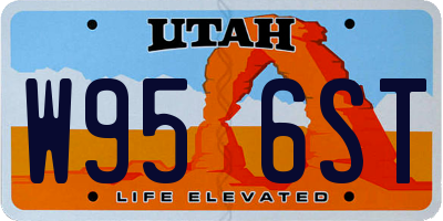 UT license plate W956ST