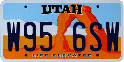 UT license plate W956SW