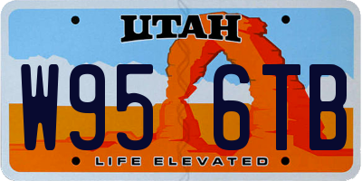 UT license plate W956TB
