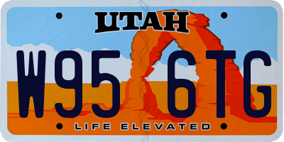 UT license plate W956TG