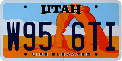 UT license plate W956TI