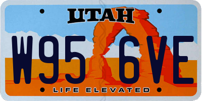 UT license plate W956VE