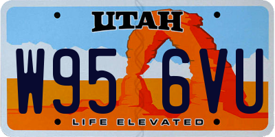 UT license plate W956VU