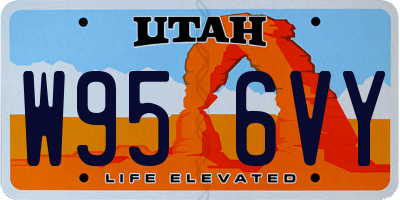 UT license plate W956VY