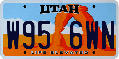 UT license plate W956WN