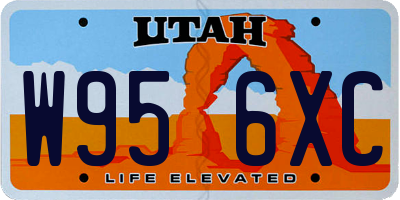 UT license plate W956XC