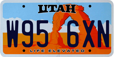 UT license plate W956XN