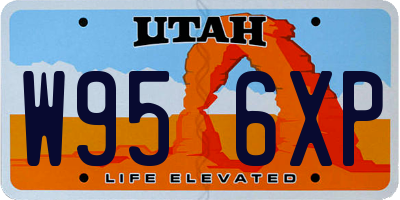 UT license plate W956XP