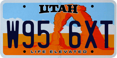 UT license plate W956XT