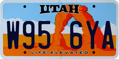 UT license plate W956YA