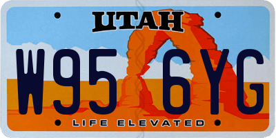 UT license plate W956YG
