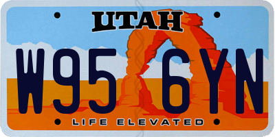 UT license plate W956YN
