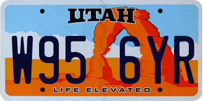 UT license plate W956YR