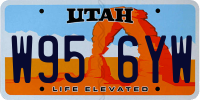 UT license plate W956YW