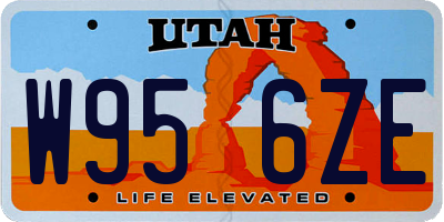 UT license plate W956ZE