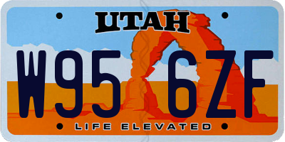 UT license plate W956ZF