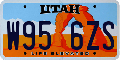 UT license plate W956ZS