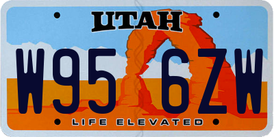 UT license plate W956ZW