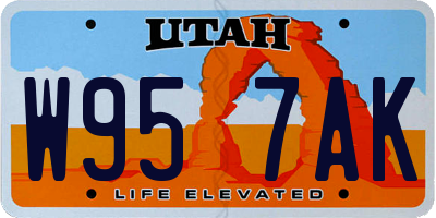 UT license plate W957AK