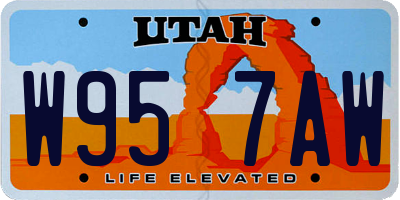 UT license plate W957AW