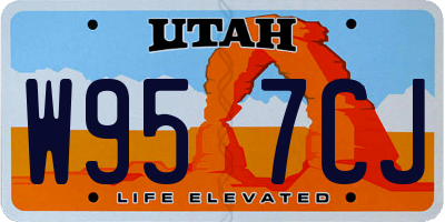 UT license plate W957CJ