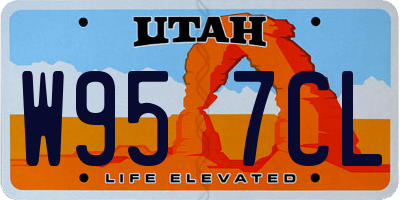 UT license plate W957CL