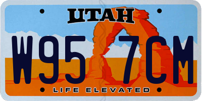 UT license plate W957CM