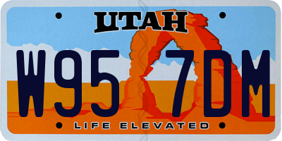 UT license plate W957DM