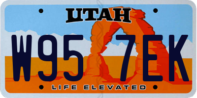 UT license plate W957EK