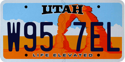 UT license plate W957EL