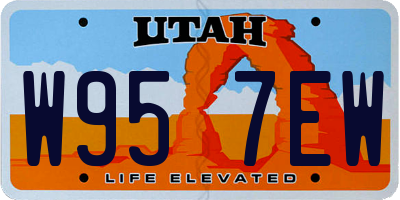 UT license plate W957EW