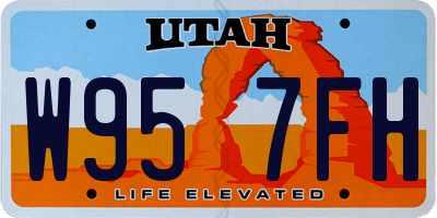 UT license plate W957FH