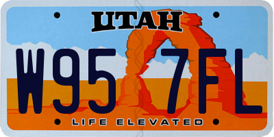 UT license plate W957FL