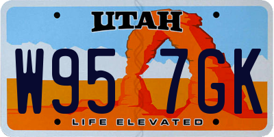 UT license plate W957GK