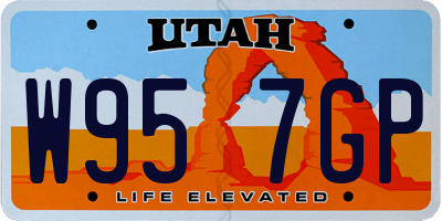 UT license plate W957GP