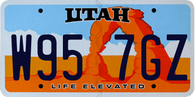 UT license plate W957GZ