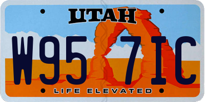 UT license plate W957IC