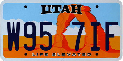 UT license plate W957IF